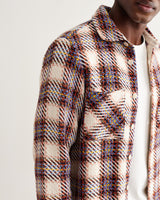 Whiting - Ecru And Multicolour Hutton Check Overshirt