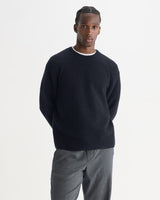 WILDE CREW FLUFFY WOOL BLEND NAVY
