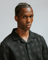 Corey - Black Dobby Check Cotton Shirt