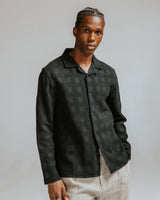 Corey - Black Dobby Check Cotton Shirt