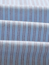 wax london men's Abingdon - Blue Preppy Stripe Shirt