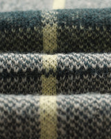 wax london men's Alban - Natural And Green Plaid Check Cardigan