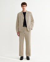 wax london men's Aldred - Natural Linen-Cotton Revere Overshirt