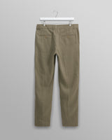 wax london men's Alp - Khaki Linen Trousers