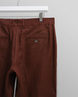 wax london men's Alp - Merlot Linen Trousers