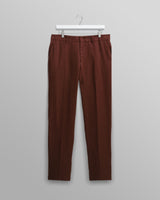 wax london men's Alp - Merlot Linen Trousers
