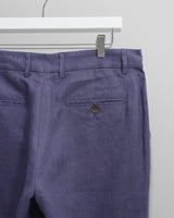 wax london men's Alp - Mid-Blue Linen Trousers