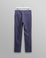 wax london men's Alp - Mid-Blue Linen Trousers