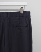 wax london men's Alp - Midnight Navy Linen Trousers