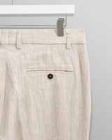 wax london men's Alp - Natural Linen Trousers