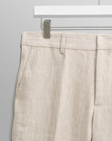wax london men's Alp - Natural Linen Trousers