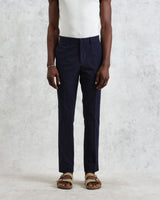 wax london men's Alp - Navy Seersucker Trousers