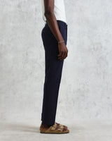 wax london men's Alp - Navy Seersucker Trousers