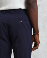 wax london men's Alp - Navy Seersucker Trousers