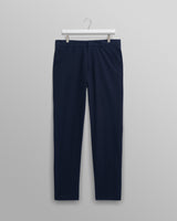 wax london men's Alp - Navy Seersucker Trousers