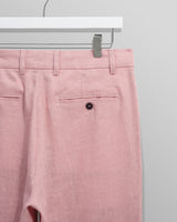 wax london men's Alp - Pale Pink Linen Trousers