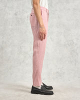 wax london men's Alp - Pale Pink Linen Trousers
