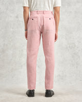wax london men's Alp - Pale Pink Linen Trousers