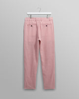 wax london men's Alp - Pale Pink Linen Trousers