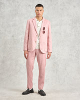 wax london men's Alp - Pale Pink Linen Trousers