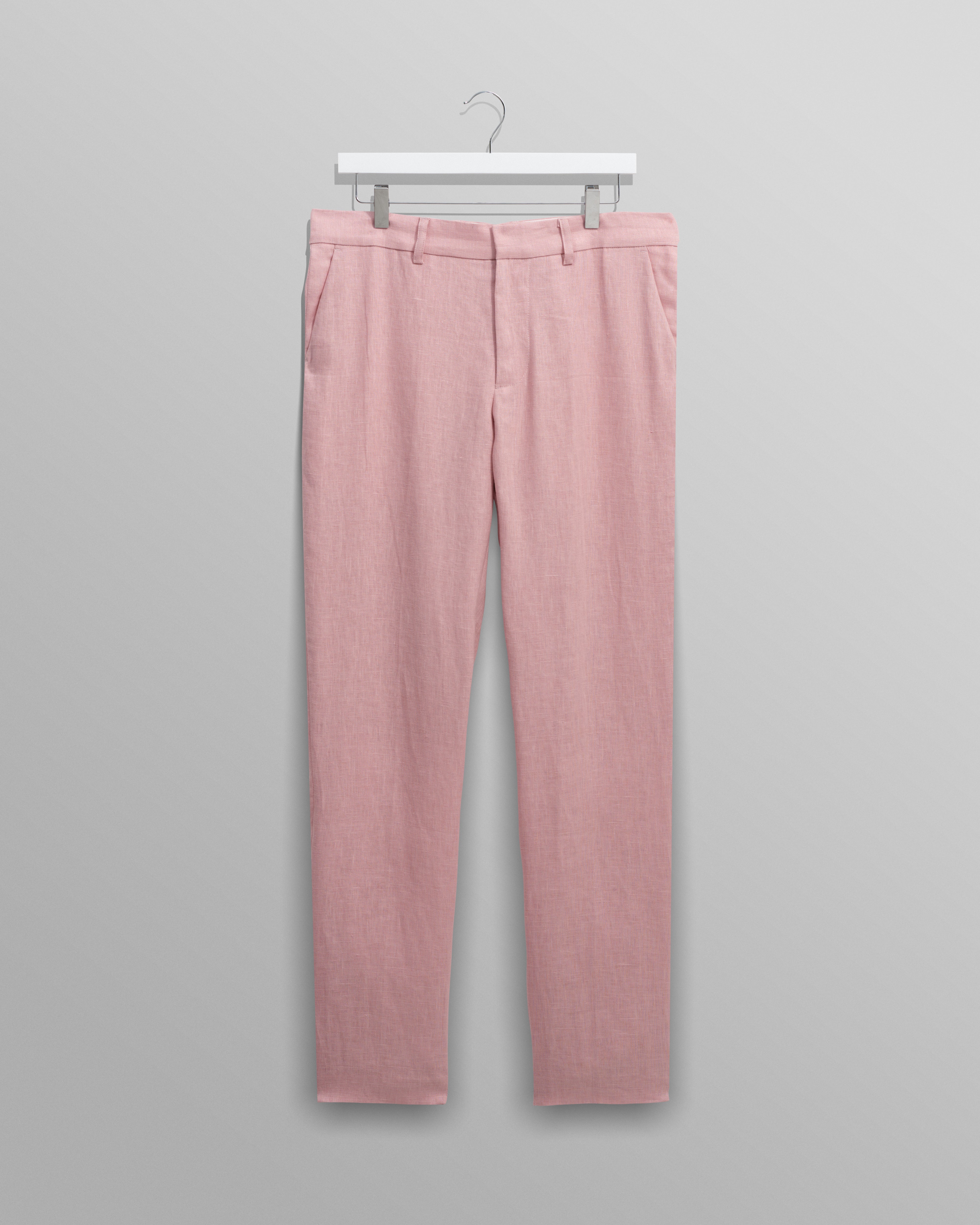 wax london men's Alp - Pale Pink Linen Trousers