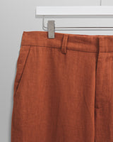 wax london men's Alp - Rust Linen Trousers