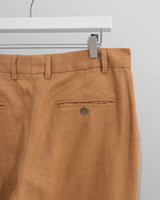 wax london men's Alp - Tan Linen Trousers