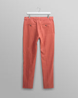 wax london men's Alp - Terracotta Linen Trousers