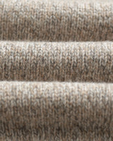 wax london men's Alpha - Grey Plain Stitch Fleck-Wool Zip Polo