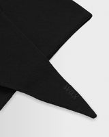 wax london men's Arnold - Black Knitted Rib Scarf