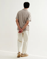 wax london men's Atwood - Clay Textured Organic Cotton Polo Shirt