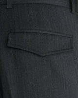wax london men's Aubyn - Charcoal Two Tone Wool Blend Trouser