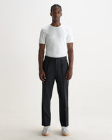 wax london men's Aubyn - Charcoal Two Tone Wool Blend Trouser