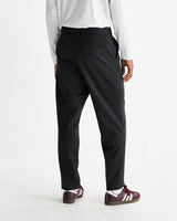 wax london men's Aubyn - Charcoal Wool Blend Twill Pleated Trousers