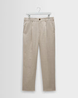 wax london men's Aubyn - Natural Linen Loose Fit Trousers