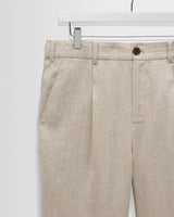 wax london men's Aubyn - Natural Linen Loose Fit Trousers