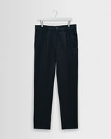 wax london men's Aubyn - Navy Linen Loose Fit Trousers