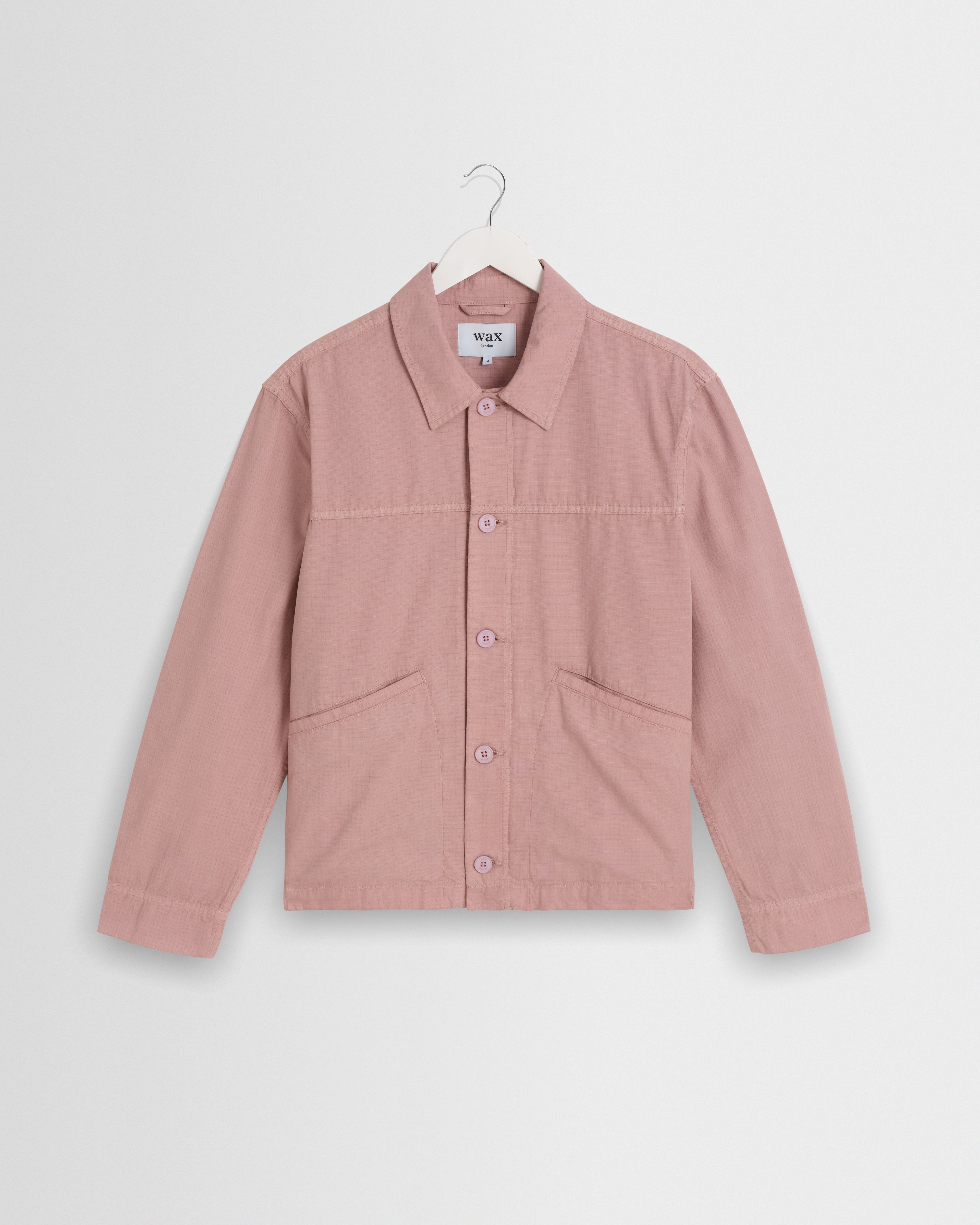Men's Dusty Pink Organic Cotton Ripstop Jacket | Wax London