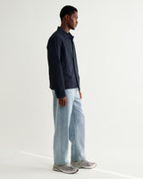 wax london men's Barton - Navy Organic Cotton Ripstop Jacket