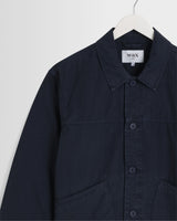 wax london men's Barton - Navy Organic Cotton Ripstop Jacket