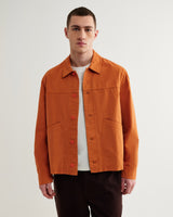 wax london men's Barton - Orange Organic Cotton Ripstop Jacket