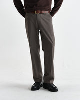 wax london men's Bayham - Brown Micro Puppytooth Trousers