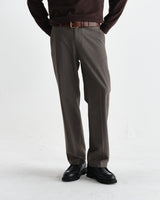 wax london men's Bayham - Brown Micro Puppytooth Trousers