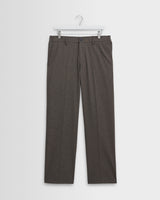 wax london men's Bayham - Brown Micro Puppytooth Trousers