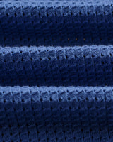 wax london men's Belle - Blue Tipped Pointelle Polo Shirt