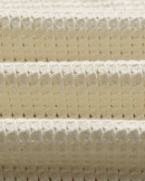 wax london men's Belle - Ecru Blue Tipped Pointelle Polo Shirt