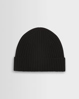 wax london men's Belvoir - Black Wool Fisherman Beanie