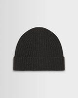 wax london men's Belvoir - Charcoal Wool Fisherman Beanie