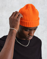 wax london men's Belvoir - Orange Wool Fisherman Beanie