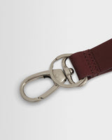 wax london men's Boston - Cherry Retro Grain Leather Keyring